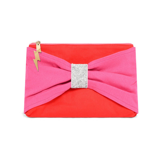 RED/PURPLE BOW CLUTCH Cockatoo