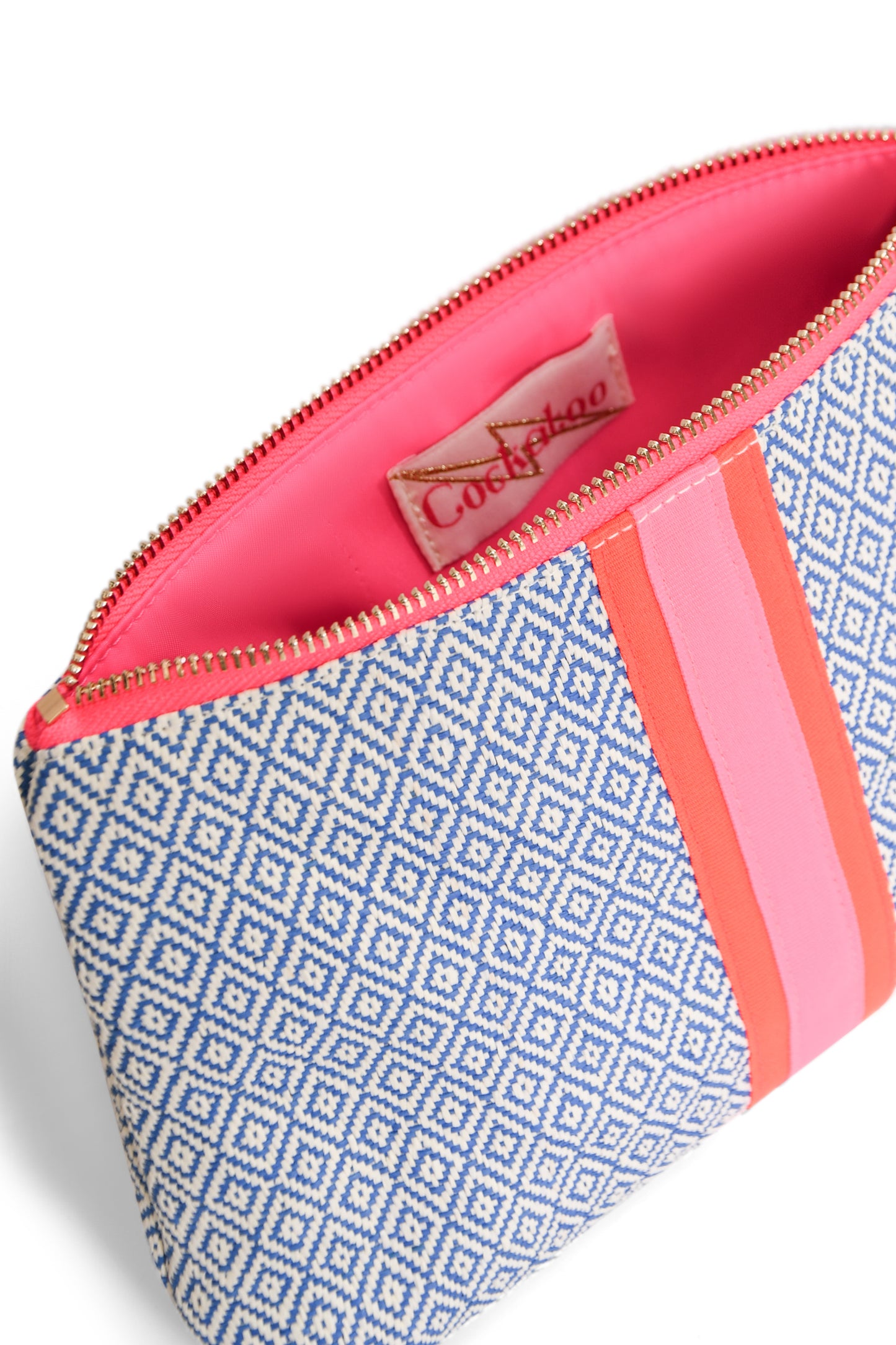 BLUE DIAMOND CLUTCH with PINK