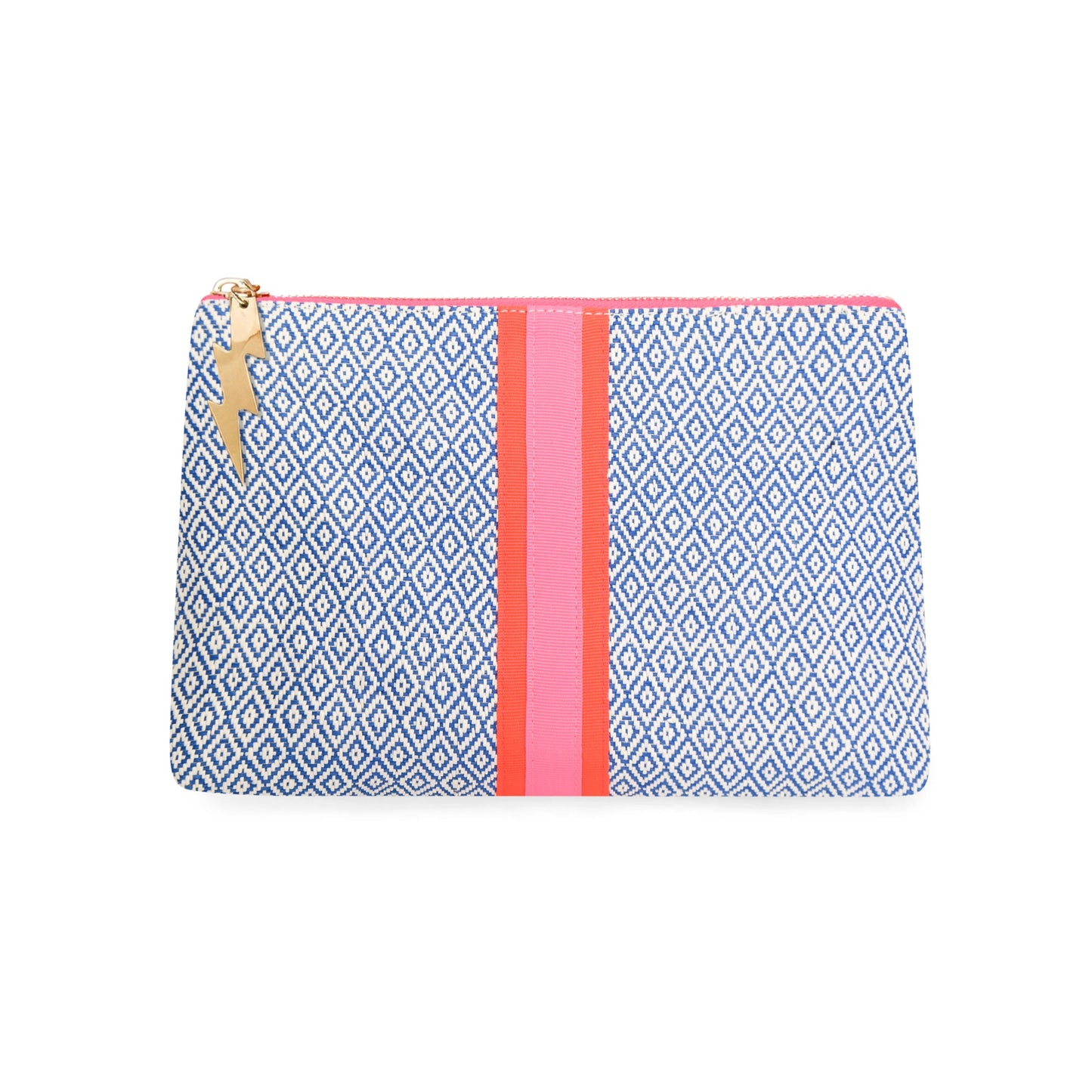 BLUE DIAMOND CLUTCH with PINK