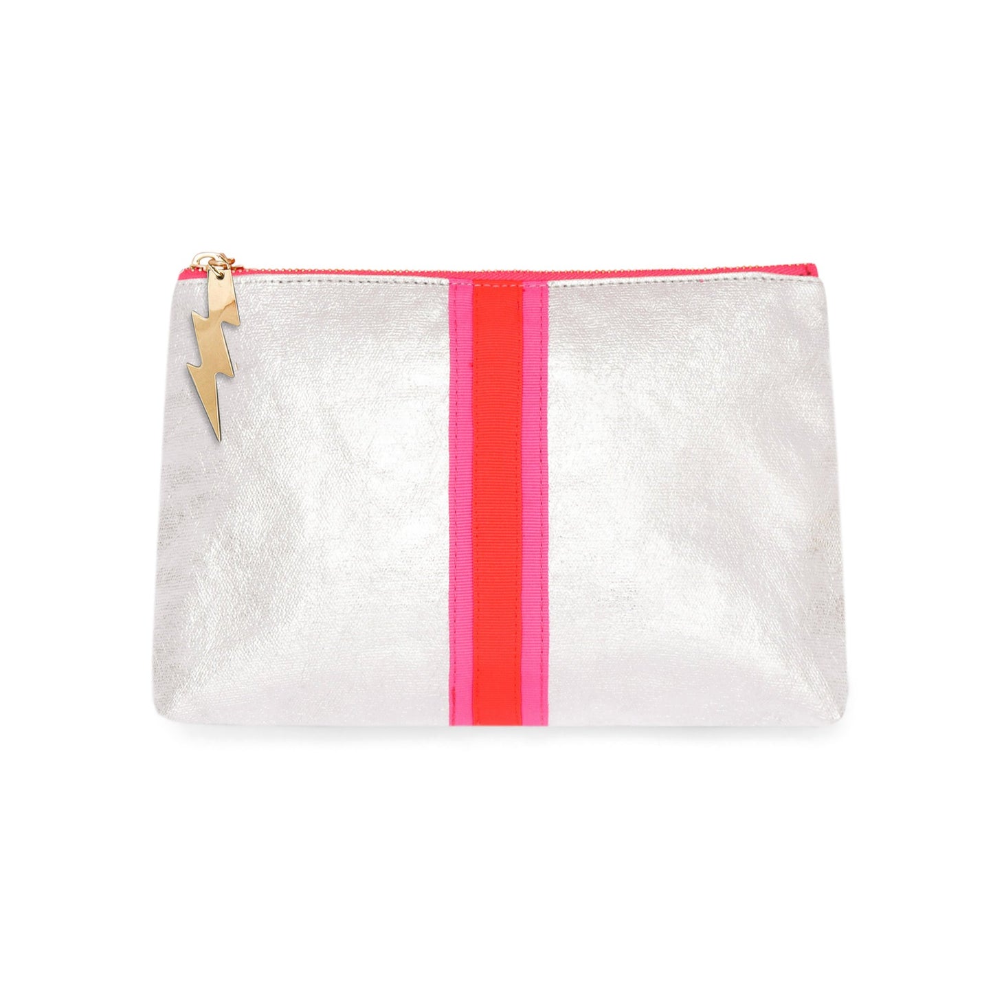 SHEENY SILVER CLUTCH