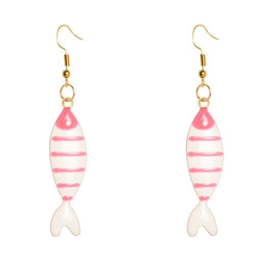 PINK FISH EARRINGS