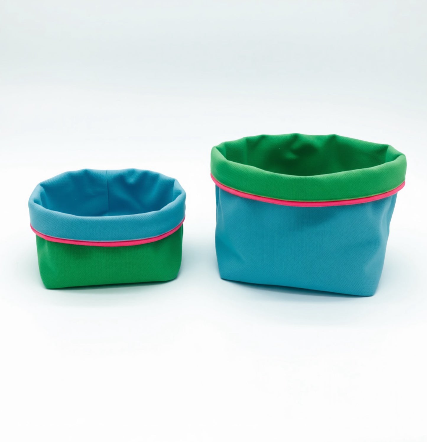 REVERSIBLE STORAGE POT | GREEN/TURQUOISE