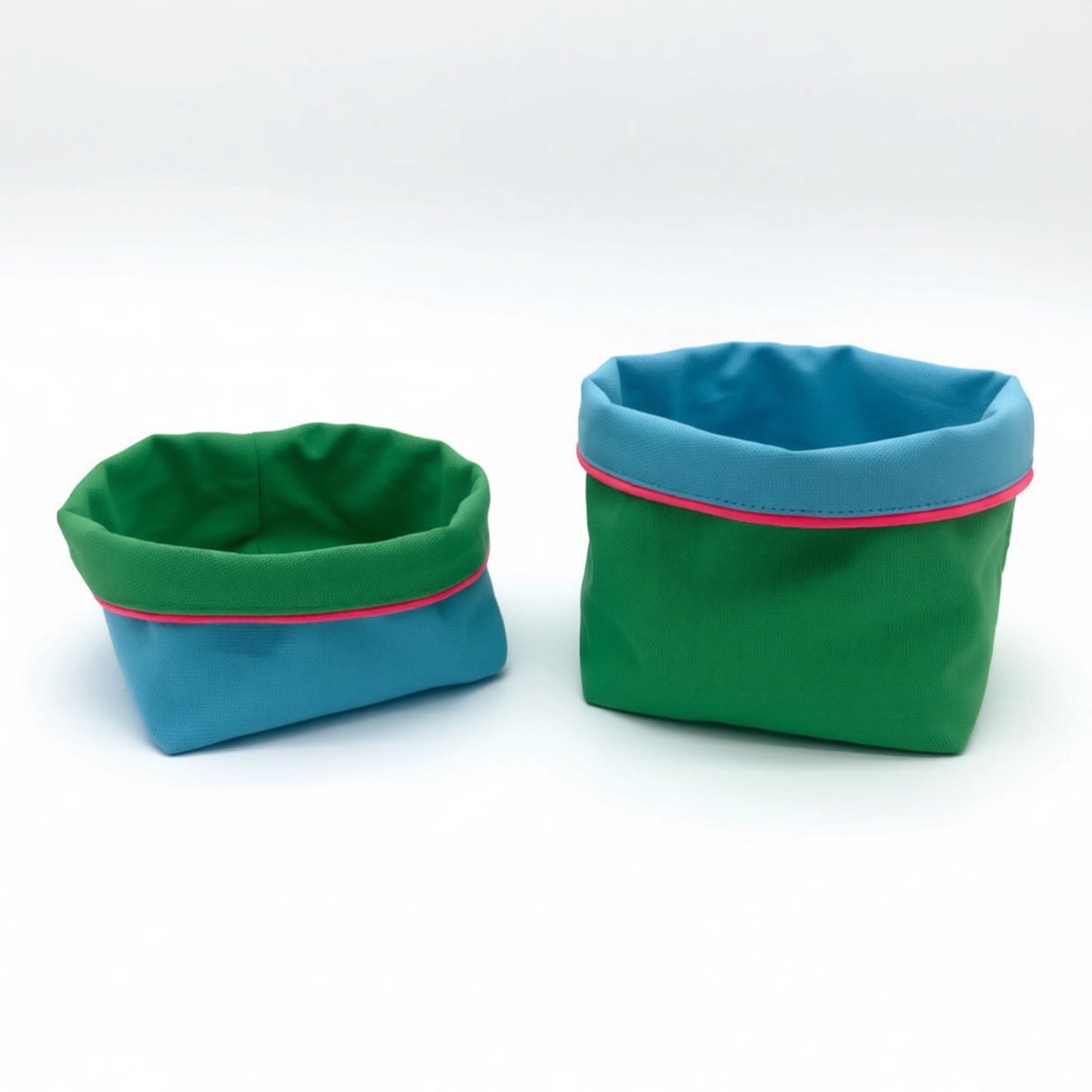 REVERSIBLE STORAGE POT | GREEN/TURQUOISE
