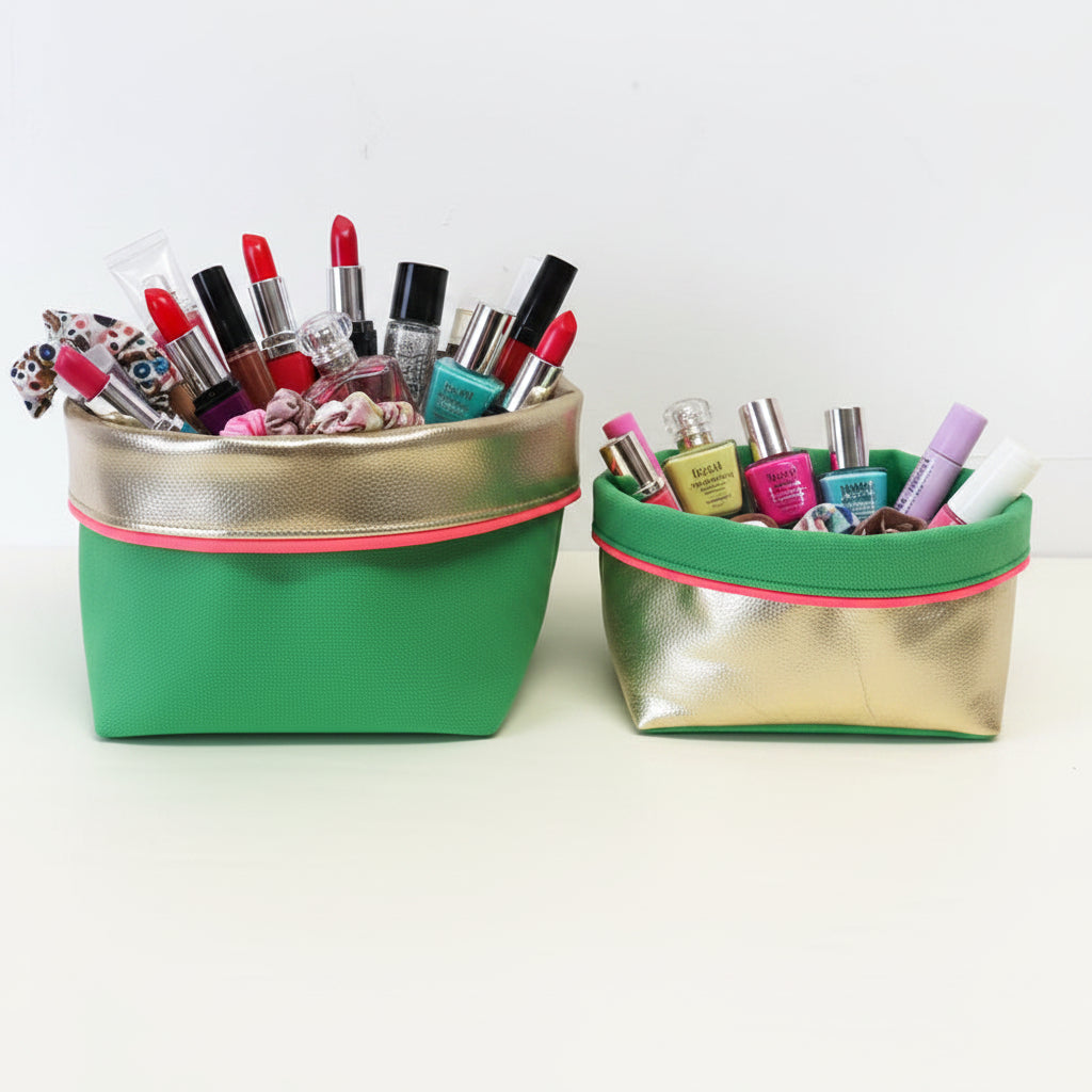 Reversible Storage Pot| Green/Gold