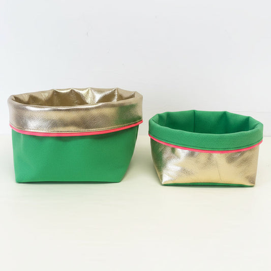 Reversible Storage Pot| Green/Gold