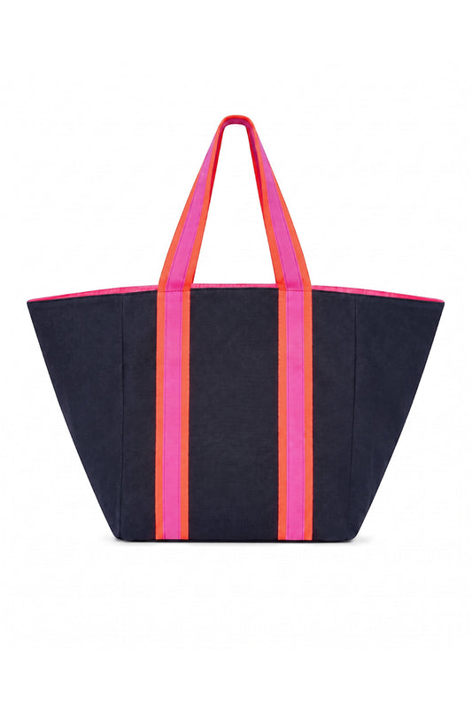 Small Kids Navy Beach Bag Cockatoo