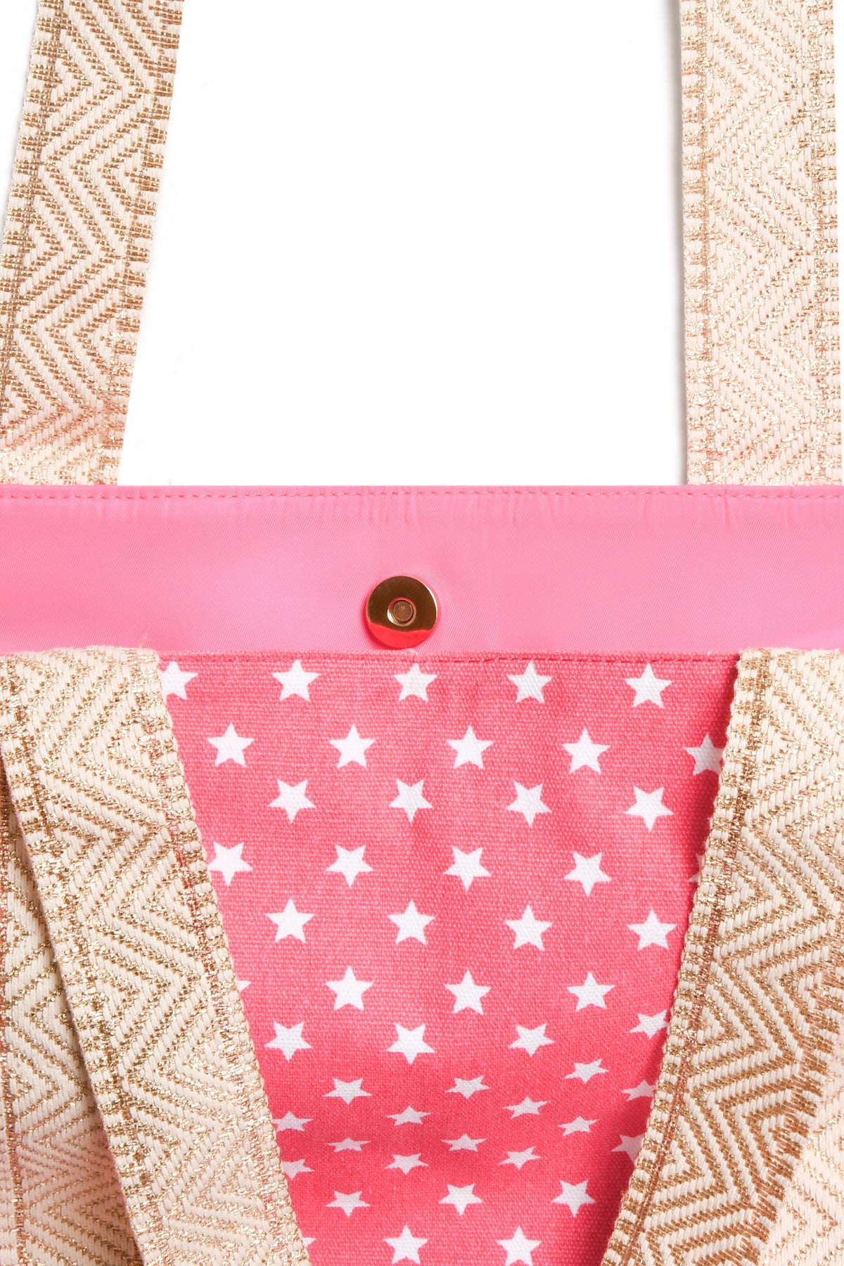 CORAL PINK/GOLD STARGAZER BEACH BAG Cockatoo