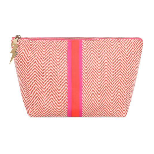 LARGE RED ZIG ZAG BAG POUCH