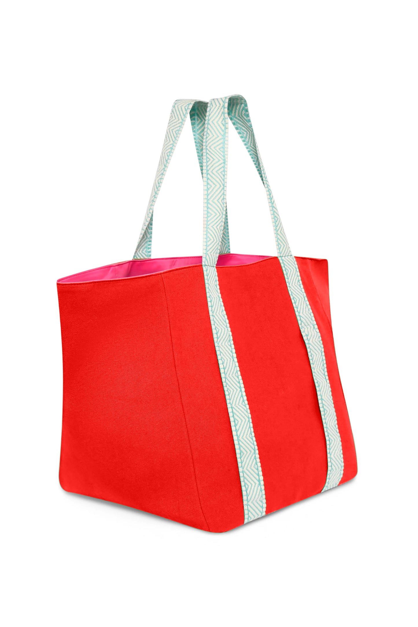 BRIGHT RED BEACH BAG
