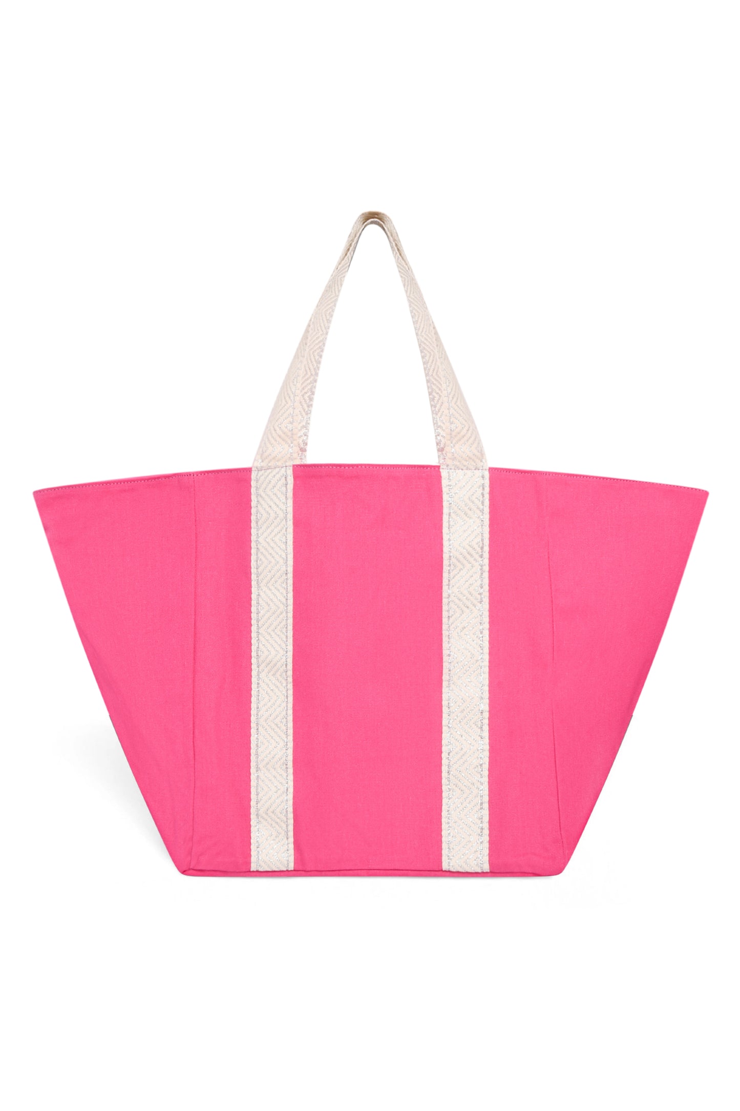 PURPLE COTTON CANVAS BEACH BAG