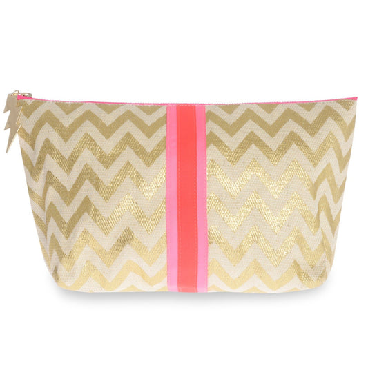 LARGE GOLD ZIG ZAG BAG - Cockatoo