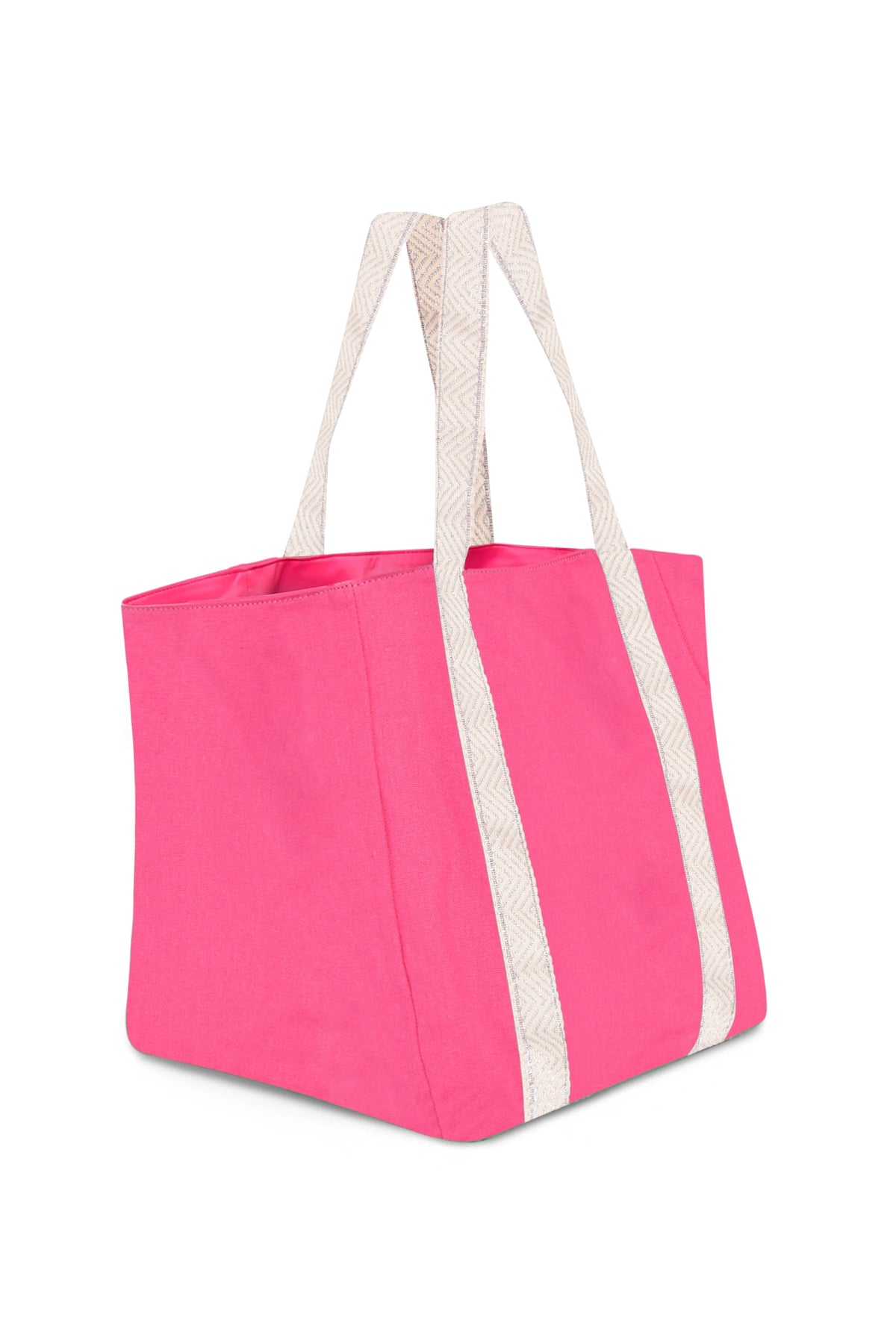 PURPLE COTTON CANVAS BEACH BAG Cockatoo