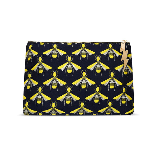NAVY BEE WEAVE CLUTCH BAG