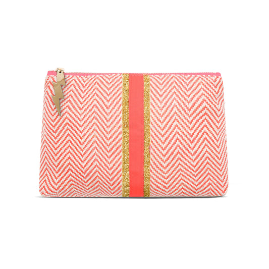 RED ZIG ZAG CLUTCH