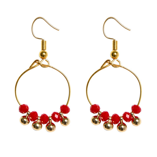 MINKY EARRINGS - BURGUNDY
