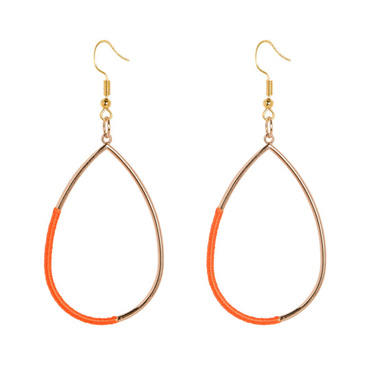 ORANGE TEARDROP EARRINGS