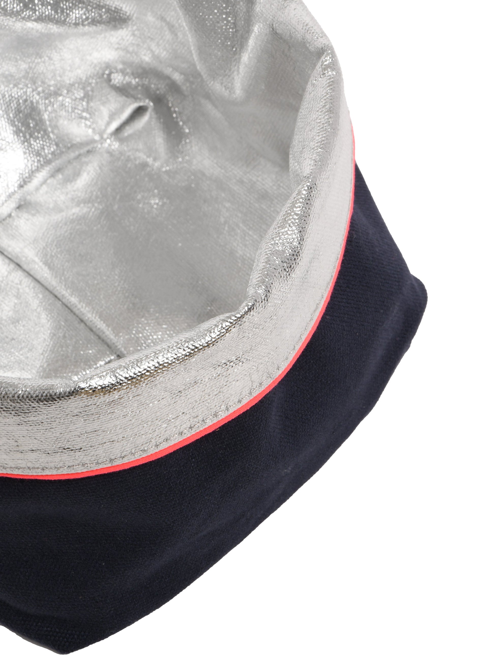 REVERSIBLE OLIVE FABRIC STORAGE POT | NAVY/SILVER Cockatoo