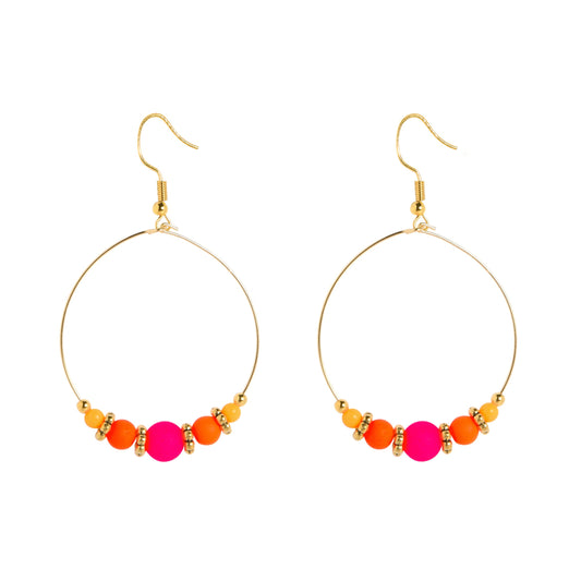 DELICATE DANGLE CIRQUE HOOPS - NEONS
