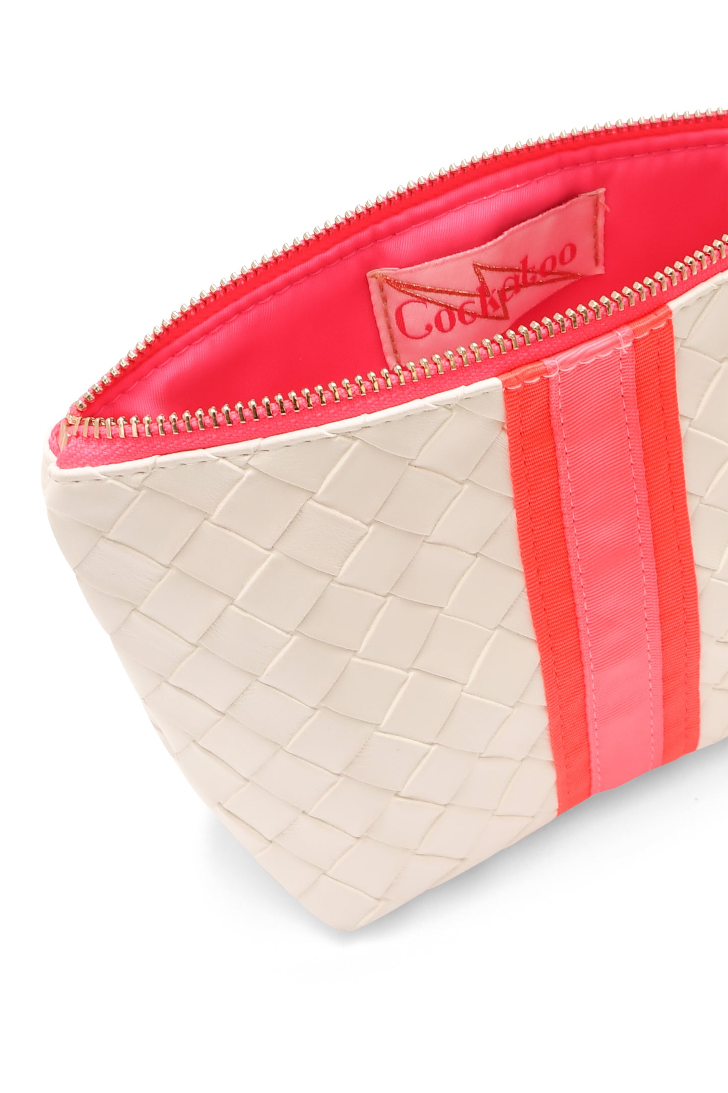 SMALL CREAM WEAVE EFFECT BAG