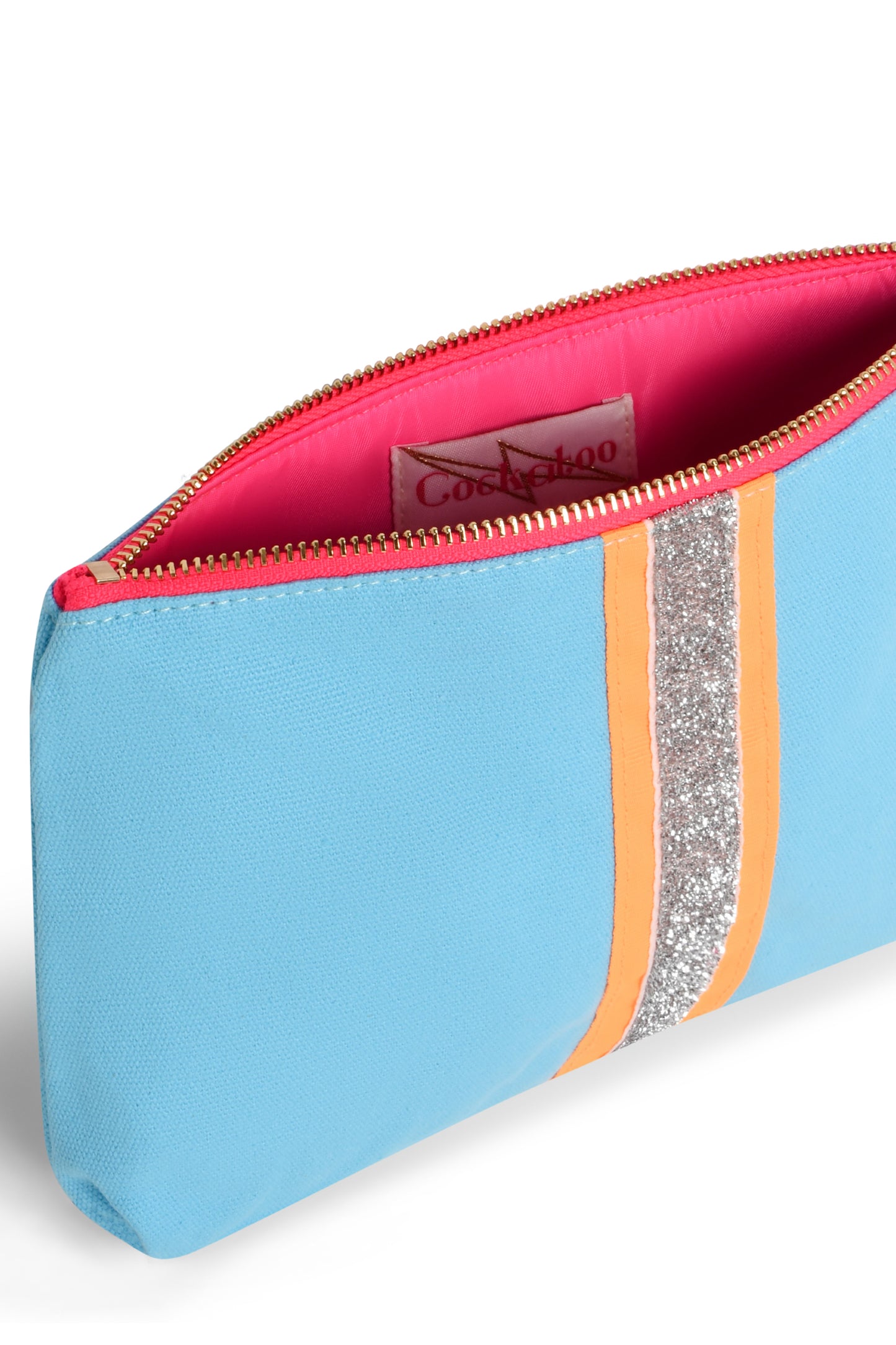 TURQUOISE LUCKY STRIPE CLUTCH