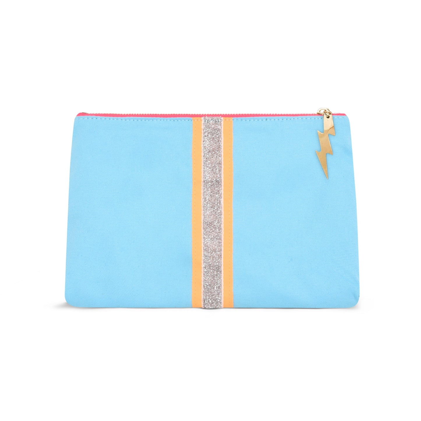 TURQUOISE LUCKY STRIPE CLUTCH