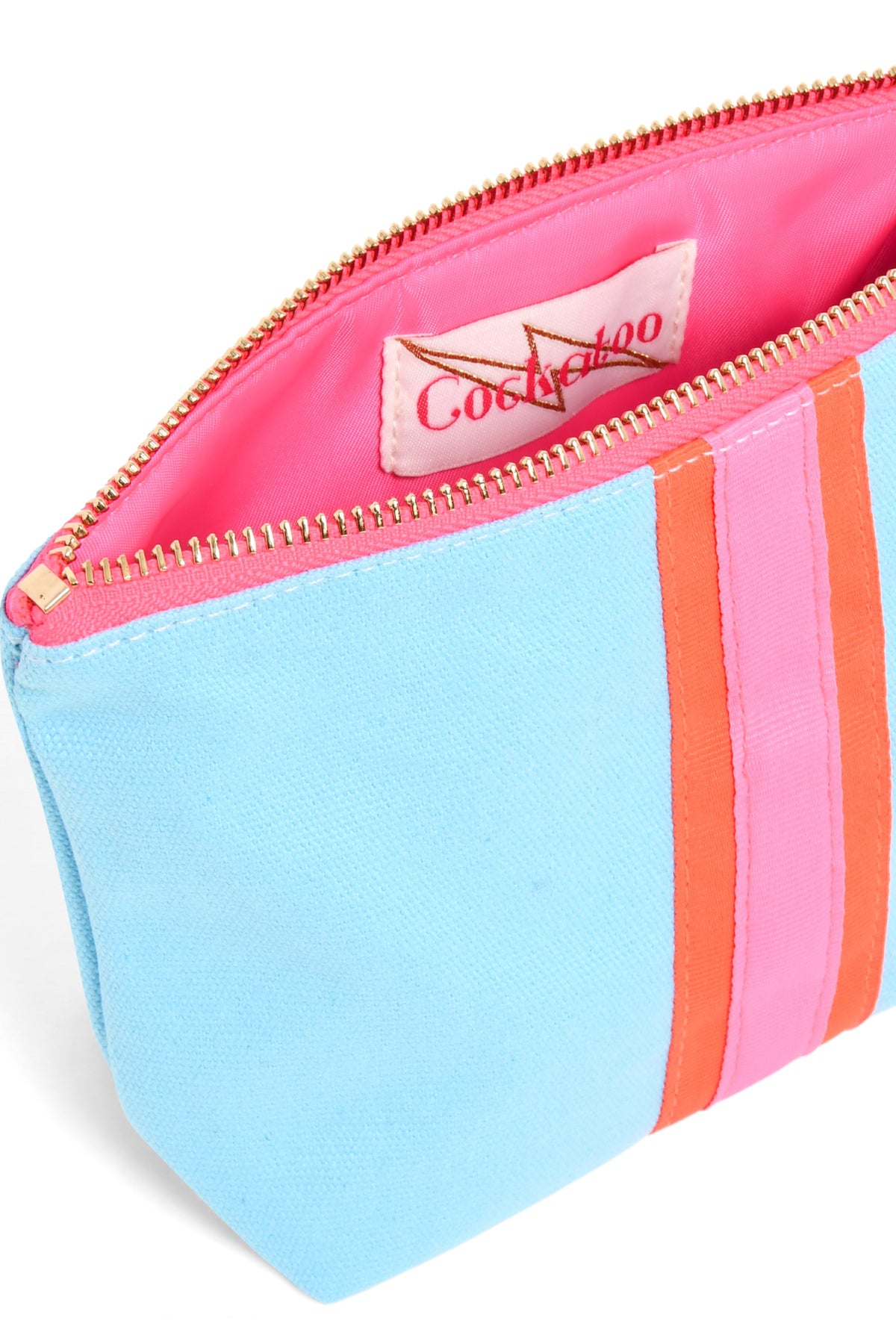 Small Turquoise Lucky Stripe Bag Cockatoo