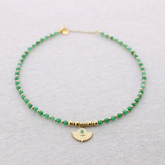 Green Beaded Necklace