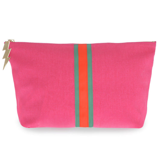 LARGE LUCKY STRIPE BAG. - PINK