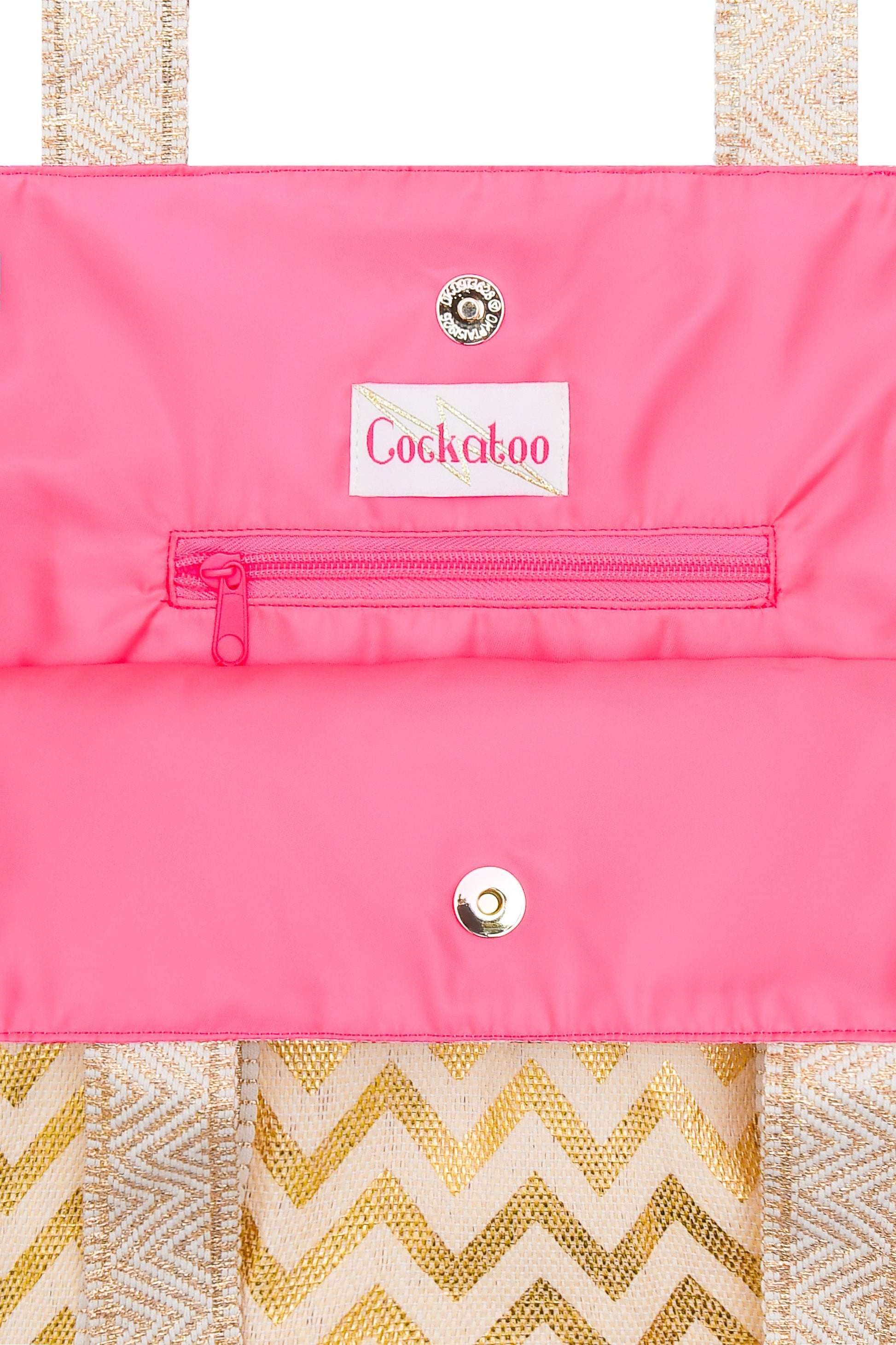 ZIG ZAG BEACH BAG - Cockatoo