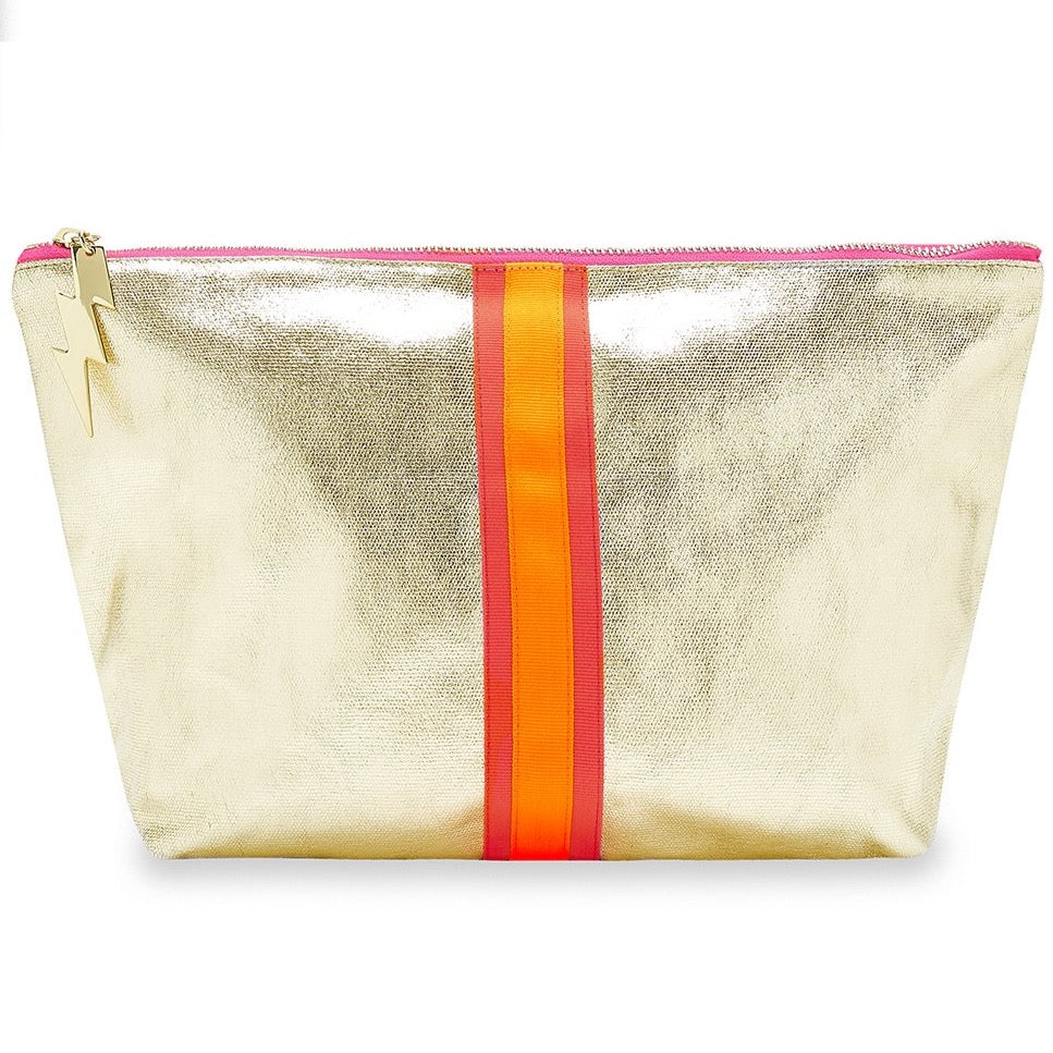 LARGE SHEENY GOLD BAG - Cockatoo