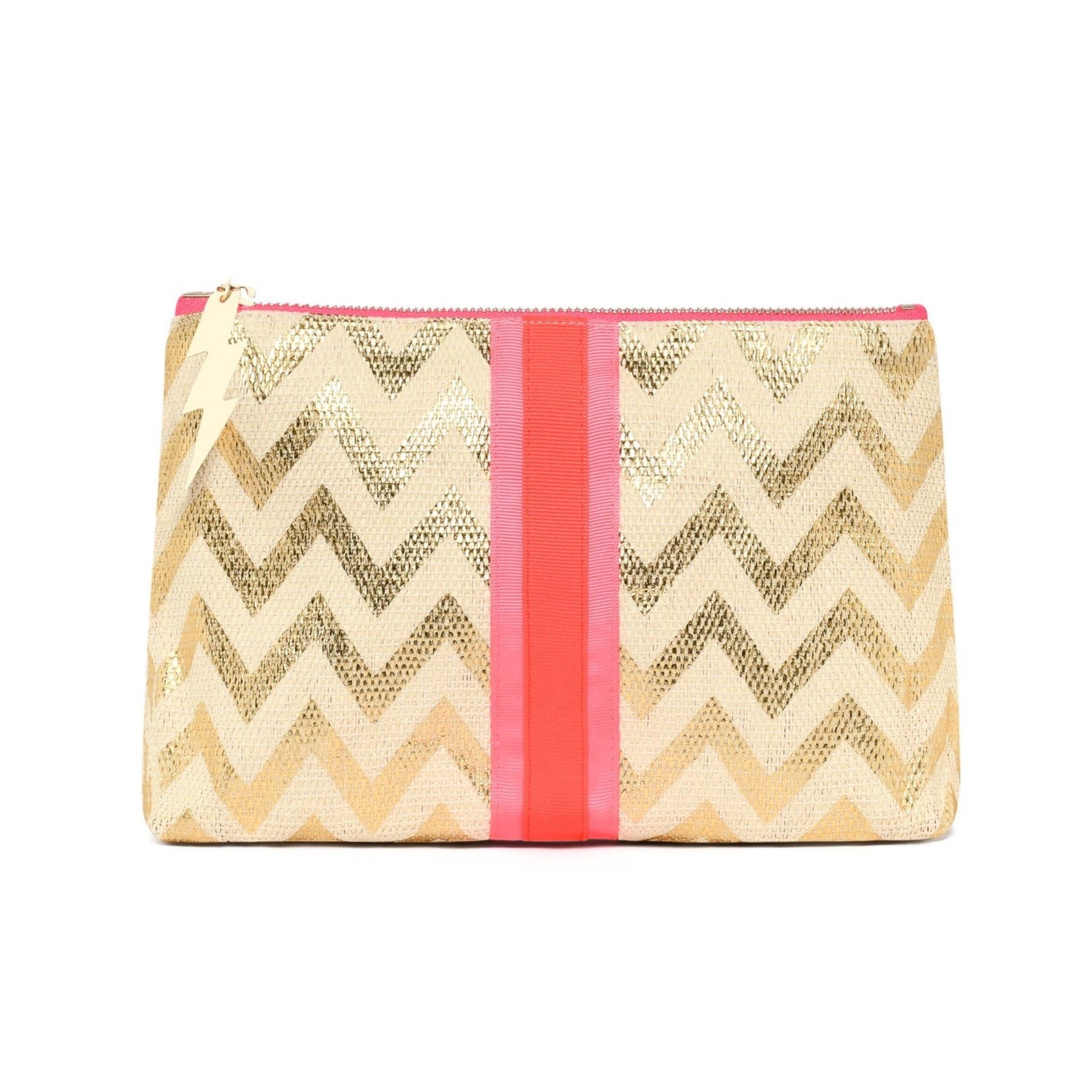 GOLD ZIG ZAG CLUTCH - Cockatoo