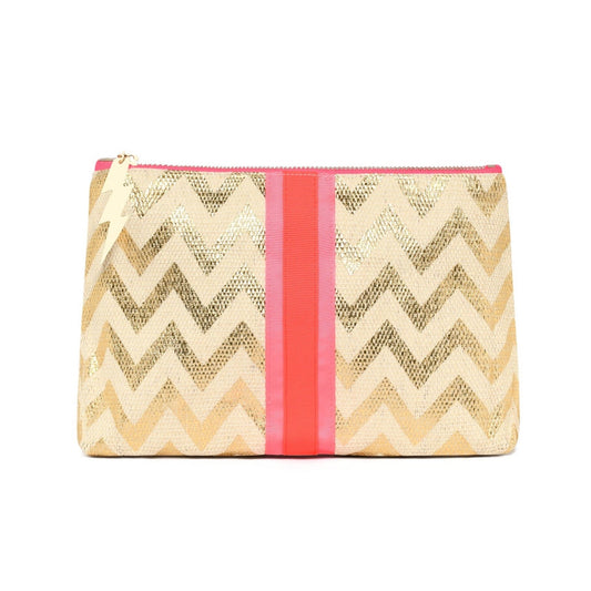 GOLD ZIG ZAG CLUTCH - Cockatoo