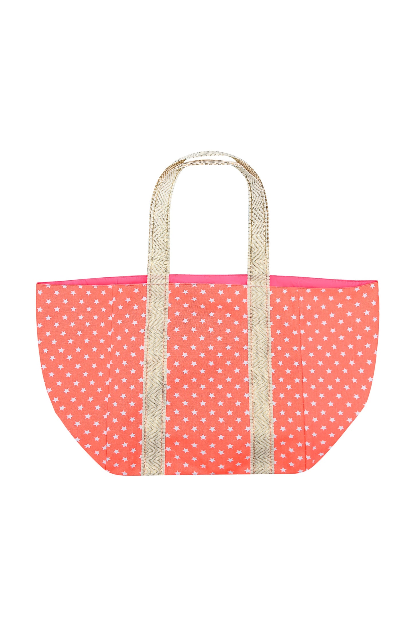 ORANGE STARRY BEACH BAG