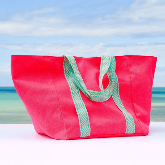 HOT PINK BEACH BAG - Cockatoo