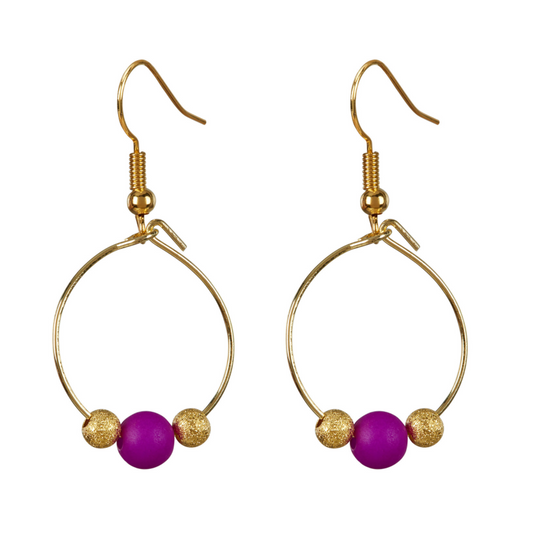 BIRDIE EARRINGS - PURPLE