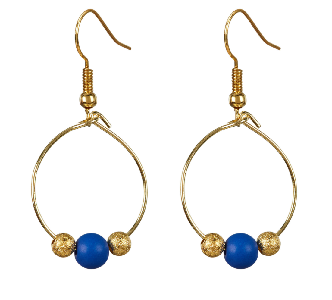 BIRDIE EARRINGS - BLUE - Cockatoo