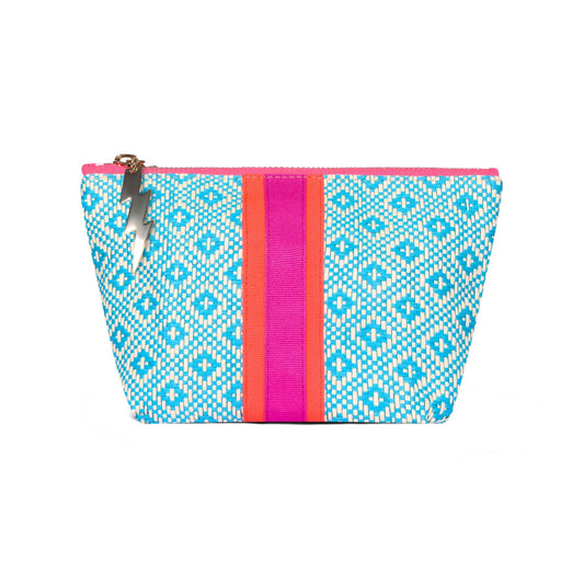 Small Turquoise Diamond Weave Bag - Cockatoo